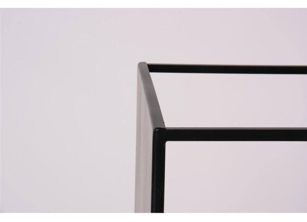 Tavolino da salotto rettangolare design minimalista 2 Piani dimensioni 45x35x 50 h cm - peso 6,8 kg Stile Minimal Linea bagno Nero Pastello Opaco