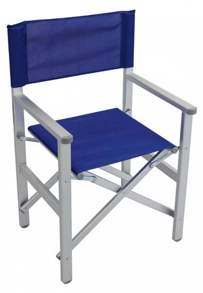 Sedia Regista da Giardino Siena 55x46x45/88 h cm in Textilene Blu