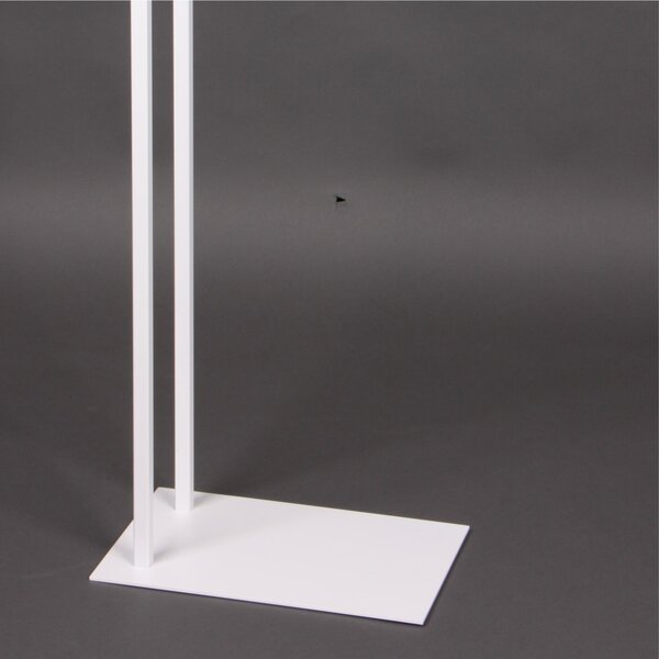 Porta asciugamani in ferro battuto Design Minimal 2 braccia dimensioni 37,5x20,5x86 h cm - peso 3 kg Stile Minimal Linea bagno Bianco Pastello