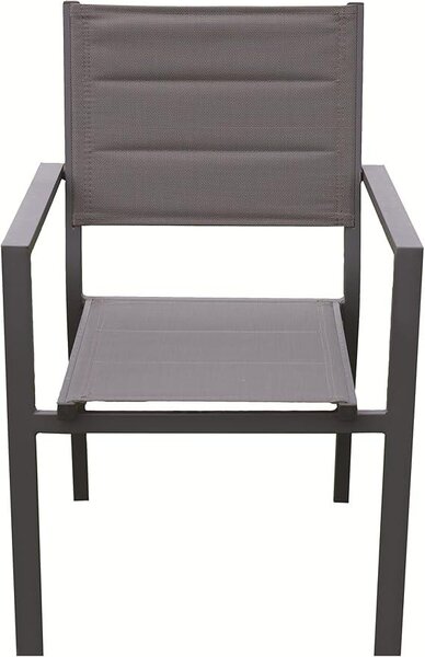 Sedia da Giardino 56x57x87 cm Space in Alluminio e Textilene Antracite