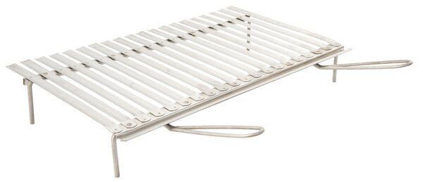 Griglia in acciaio inossidabile NORCIA � l'ideale per cuocere in modo salutare, Dimensioni 60x60x h 30 cm peso 5 kg Superficie di cottura 50x37,5 cm manici INOX
