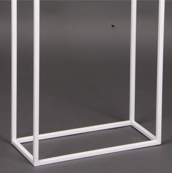 Porta asciugamani in ferro battuto Design Minimal dimensioni 37.5x17x h 86 cm - peso 3 kg Stile Minimal Linea bagno Bianco Pastello