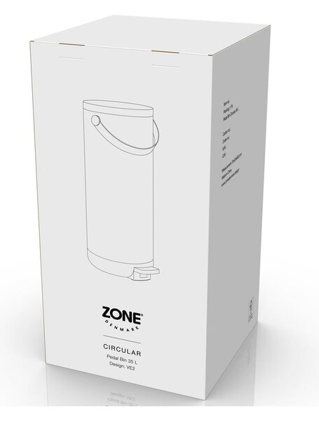 Bidone in plastica bianco 35 l Circular - Zone
