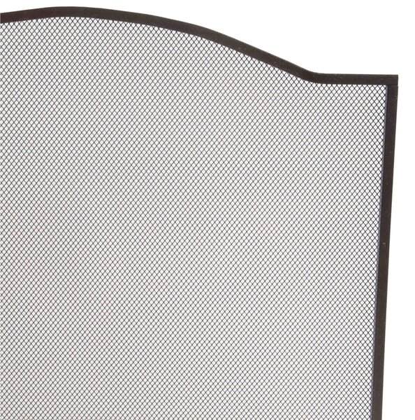 Parascintille in ferro Battuto telaio dal profilo ondeggiante TRENTO 70 Dimensioni 70x15x h 51 cm - Peso 2,4 lavorazione artigianale colore ruggine
