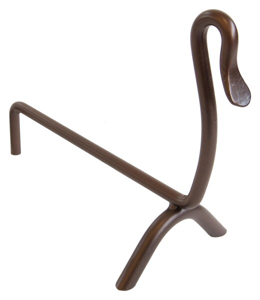 Alari per camino, coppia in ferro battuto e finitura MINIMALISTA CAMPIDOGLIO Dimensioni 22x49x h 39 cm- peso kg 7,5 lavorazione artigianale colore Ruggine