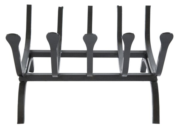 Griglia brucialegna in Ferro Battuto Realizzato in solide barre forgiate da 12x12 mm Dimensioni 30x34x h2 3 cm - 4,1 kg colore NERO