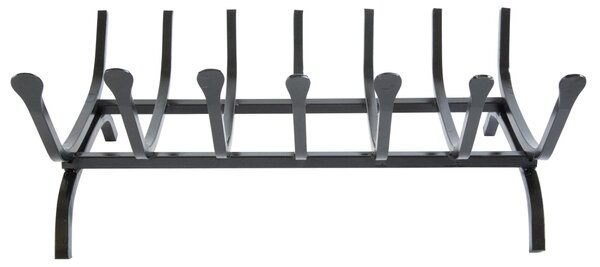 Griglia brucialegna in Ferro Battuto Realizzato in solide barre forgiate da 12x12 mm Dimensioni 50x34x h23 cm - 6,8 kg colore NERO