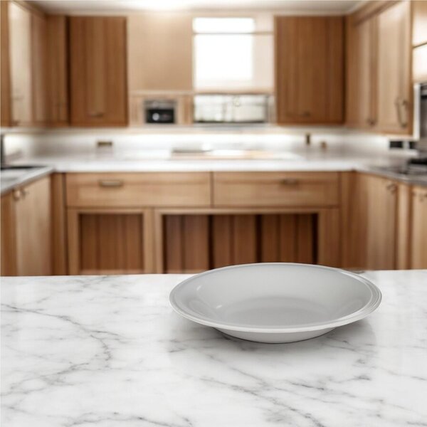 Piatto fondo Fondo Piccolo in Melamina set 6 pezzi , CLASSIC diametro 19xh 3,2 cm -130 Grammi prodotto infrangibile lavabile in Lavastoviglie Colore bianco
