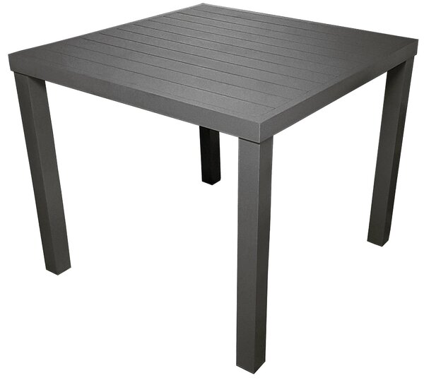 Tavolo da Giardino 80x80 cm in Alluminio San Vincenzo Grigio