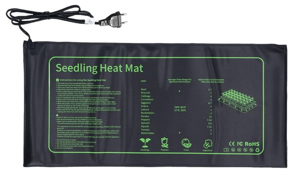 Tappetino riscaldante per piante per la germinazione, in PVC, IPX7, cuscinetto riscaldante per idroponica, serra e germinazione, spina UE, 220 V