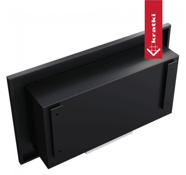 Biocamino Da Parete GOLF NERO TUV Senza vetro e kit Dimensioni 62x11x h 36 cm - peso 6,8 kg colore nero metallizzato E NERO