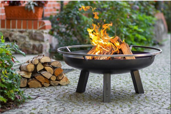 Braciere di Alta qualit� PORTO 60 Prodotto a mano Dimensione 60x h 39 cm - peso 10,5 kg spessore 2 mm colore nero