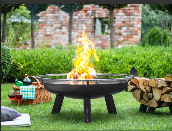 Braciere di Alta qualit� PORTO 60 Prodotto a mano Dimensione 60x h 39 cm - peso 10,5 kg spessore 2 mm colore nero