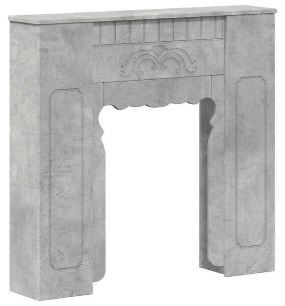 VidaXL Rivestimento per camino, grigio cemento, 93 x 20 x 89 cm, materiale composito in legno