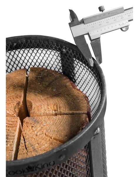 Braciere da Esterno costruito con barre piatte di acciaio PEDRO Prodotto a mano Dimensione 20x h 35 cm - peso 3 kg con bordo ampio