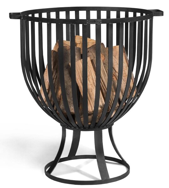 Caminetto da Esterno costruito con barre piatte di acciaio KATAR 60 Prodotto a mano Dimensione 60x h 76 cm - peso 20 kg con bordo ampio anche x la presa