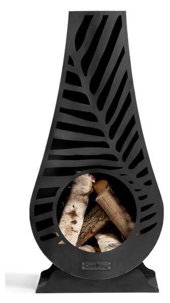 Camino da Esterno da Giardino costruito realizzata in una spessa lamiera di metallo LIMA h108 Dimensione 50x33x h 108 cm - peso 20 kg con parte superiore adatta per cuocere con pentole