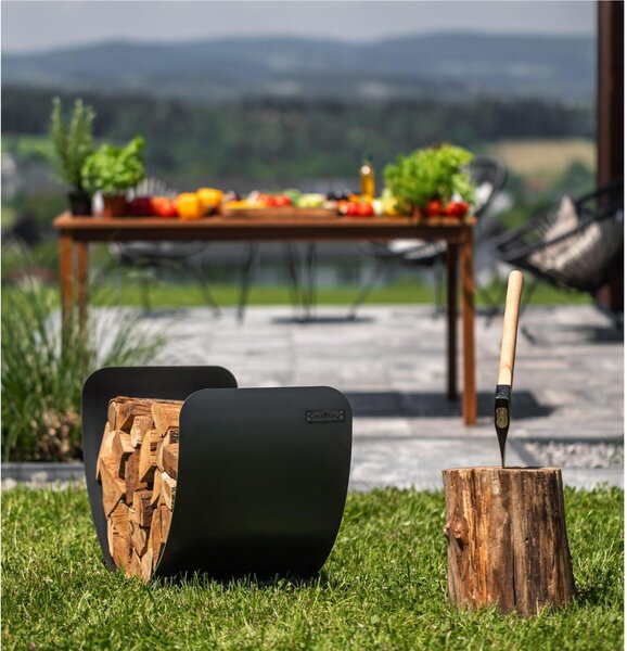 Il porta legna da ardere per Camino e Soggiorno TURYN Dimensioni 70x h 45cm - peso 12.5 kg prodotto � realizzato in profili in acciaio verniciati a polvere