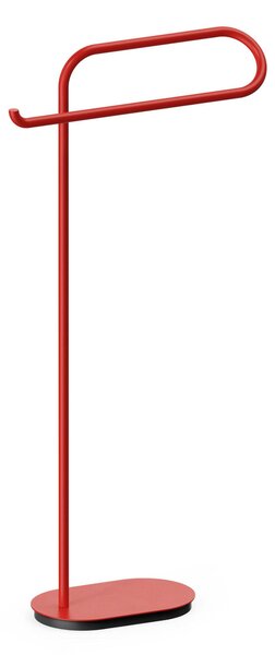 Piantana porta asciugamani da Lavabo HERO Bracciolo Ricciolo 40x14x h 83cm in ottone finitura colorata Rosso RAL3013