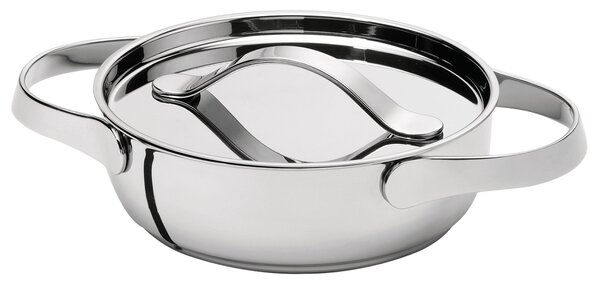 AL DENTE Tegame con coperchio, diametro 28xh10,5 cm ad induzione, in acciaio 18.10, lavabile in lavastoviglie