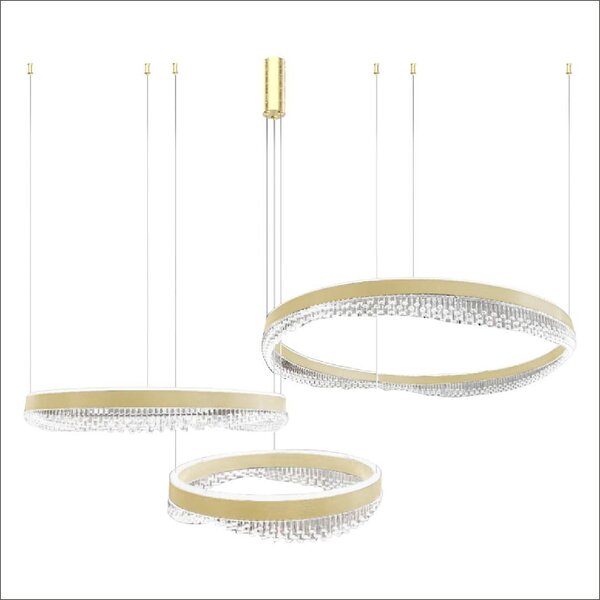Lampada a sospensione Milagro PRECIOSA 158W LED in oro 4000K