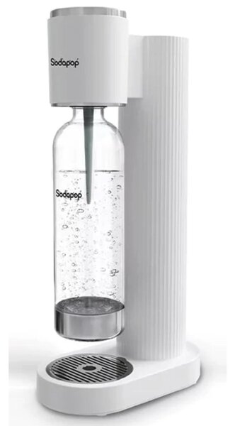 Sodapop Gasatore acqua Cooper Bianco incluso 1 bottiglia in PET senza bomboletta di GAS