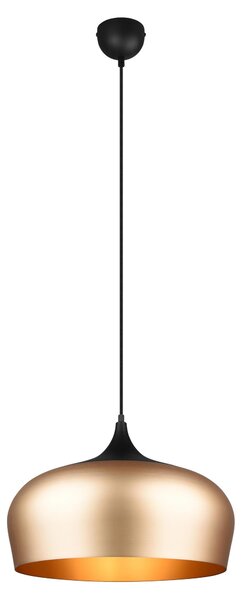 Lampada a Sospensione da Interno E27 in Alluminio Ottone Satinato