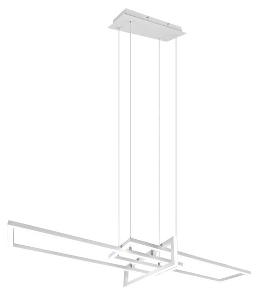Lampada a Sospensione da Interno a Led in Metallo Bianco Opaco