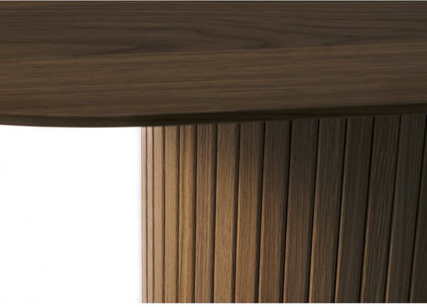 Tavolo da pranzo marrone con piano in rovere 95x180 cm Nola - Unique Furniture