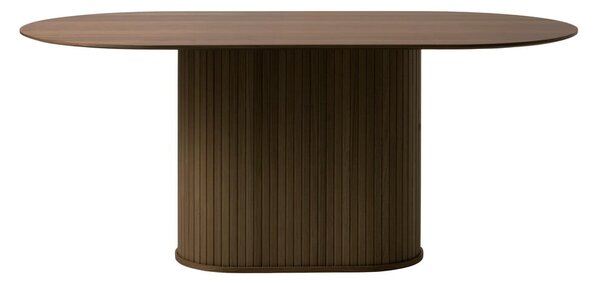 Tavolo da pranzo marrone con piano in rovere 95x180 cm Nola - Unique Furniture