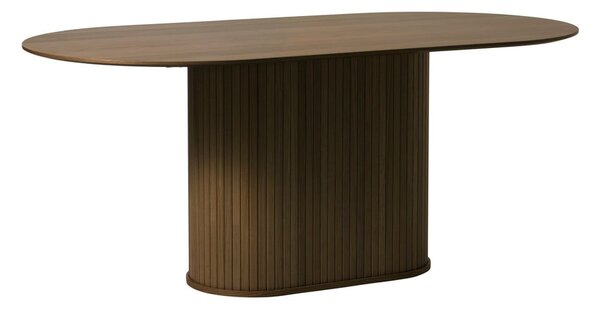 Tavolo da pranzo marrone con piano in rovere 95x180 cm Nola - Unique Furniture