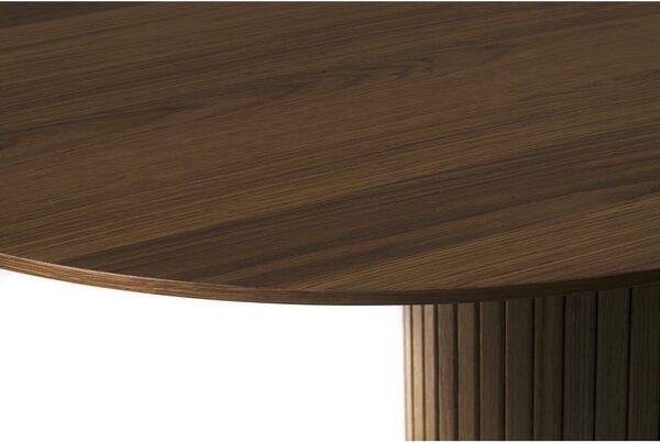 Tavolo da pranzo marrone con piano in rovere 95x180 cm Nola - Unique Furniture