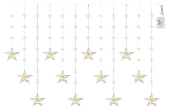 Catena luminosa LED per esterni, 120 LED, 3xAA, 1,7 m, IP44, bianco caldo