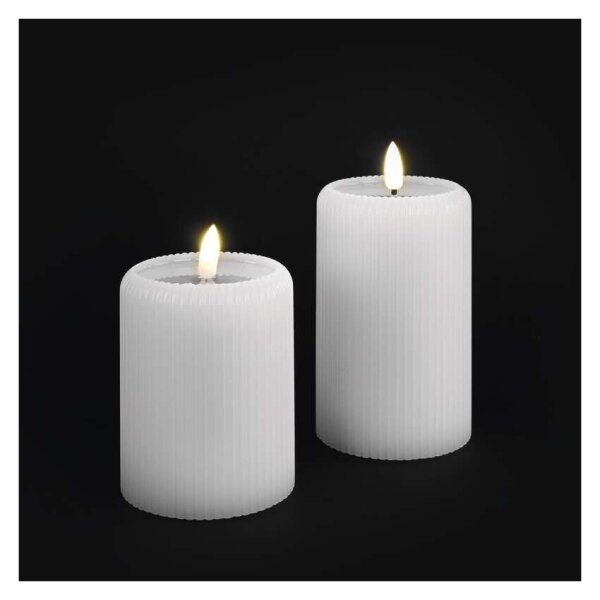Set 2x candele LED, alimentazione 4xAA, con telecomando