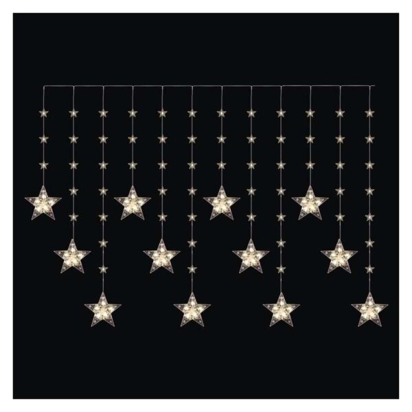 Catena luminosa LED per esterni, 120 LED, 3xAA, 1,7 m, IP44, bianco caldo