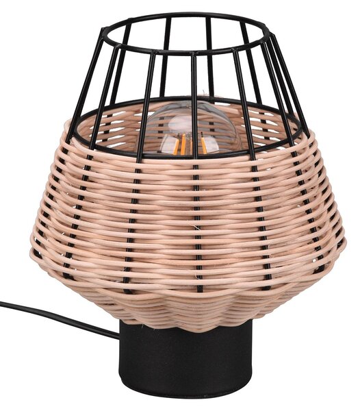 Lampada da Tavolo da Interno Attacco E27 in Tessuto Naturale