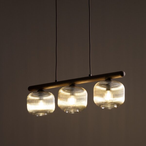 Lampadario a cavo SALVIA 3xE14/10W/230V marrone/marrone fumé