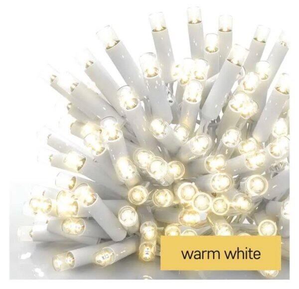 Catena luminosa LED per esterni 100 LED/10 m IP44, bianco caldo