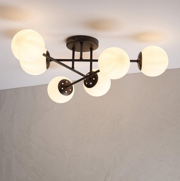 Lampadario a plafone MALENA 6xE14/5W/230V marrone/bianco