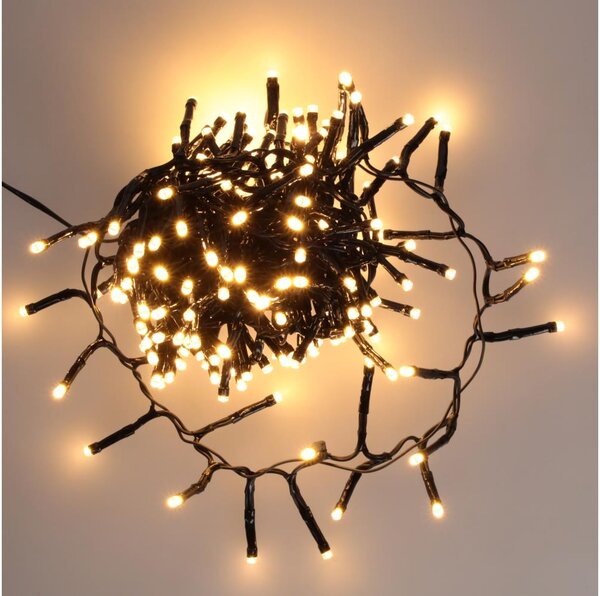 BRILAGI - Catena luminosa natalizia a LED per esterni, 200 LED, 9 m, IP44, bianco caldo