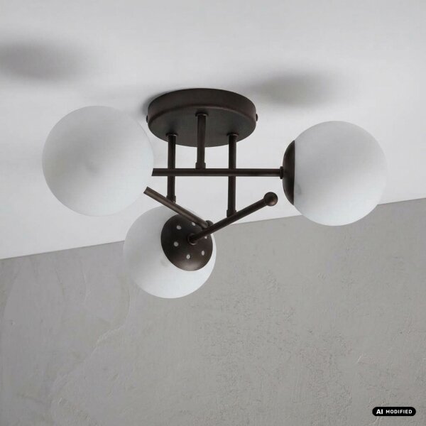 Lampadario a plafone MALENA 3xE14/5W/230V marrone/bianco
