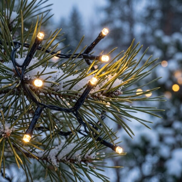 BRILAGI - Catena luminosa natalizia a LED per esterni, 200 LED, 9 m, IP44, bianco caldo