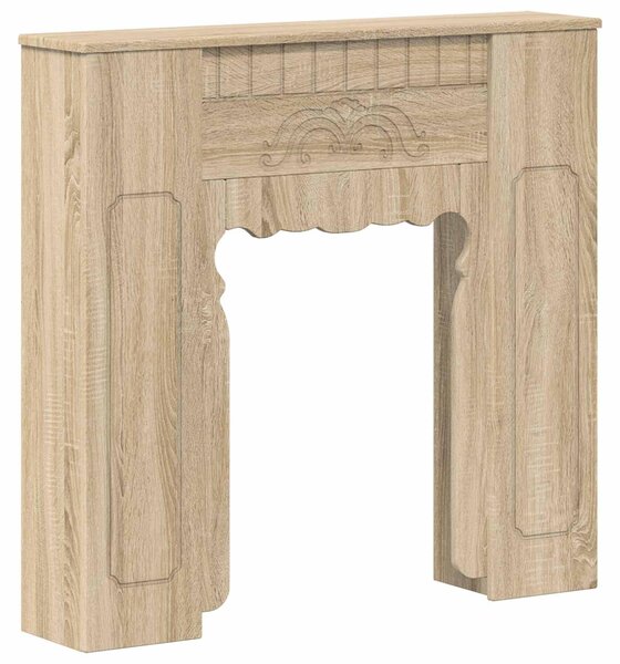 VidaXL Rivestimento per camino, effetto legno Sonoma, 93 x 20 x 89 cm, materiale composito