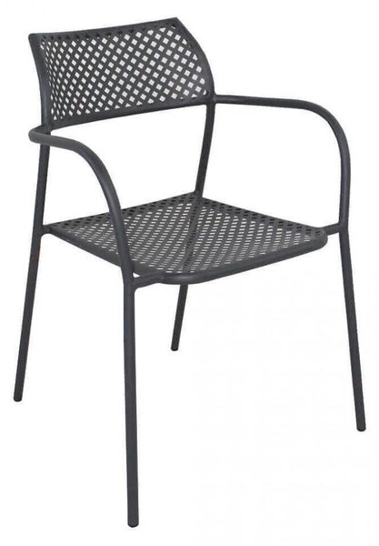 Sedia da Giardino Windsor Impilabile 56x56x78 h cm in Acciaio Antracite