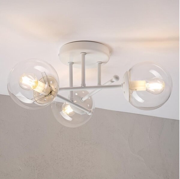Lampadario a plafone MALENA 3xE14/5W/230V bianco/trasparente