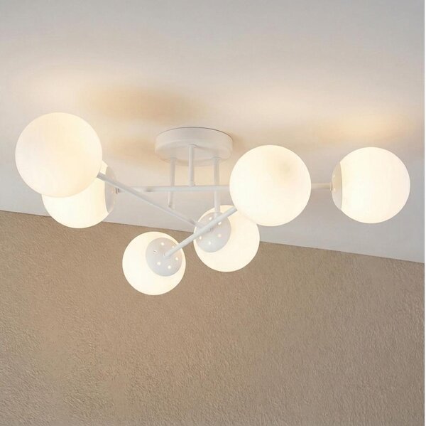 Lampadario a plafone MALENA 6xE14/5W/230V bianco