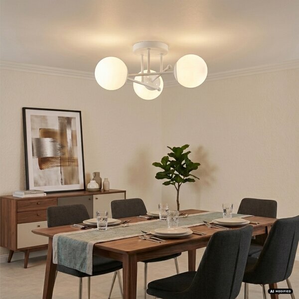 Lampadario a plafone MALENA 3xE14/5W/230V bianco