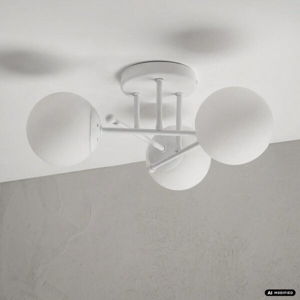 Lampadario a plafone MALENA 3xE14/5W/230V bianco