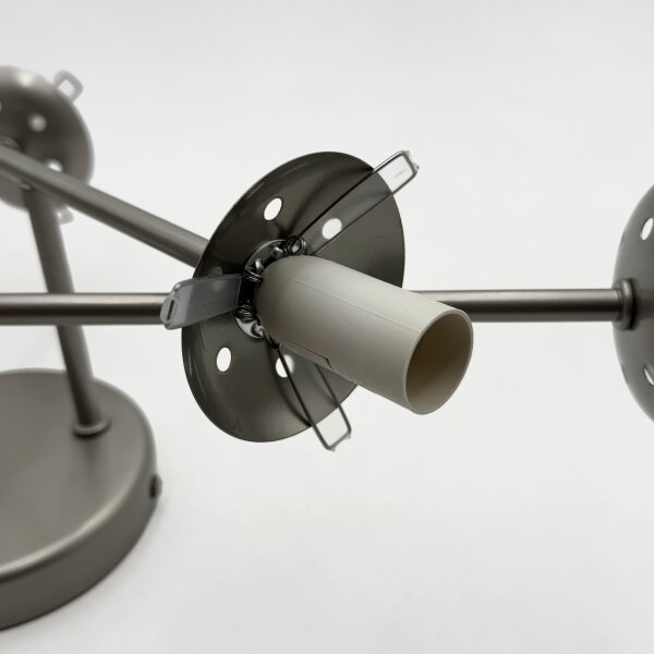 Lampadario a soffitto MALENA 6xE14/5W/230V cromo opaco/bianco