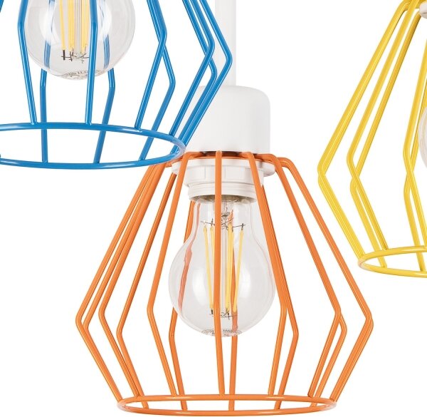 Lampadario da soffitto AUDREY 3xE27/60W/230V multicolore